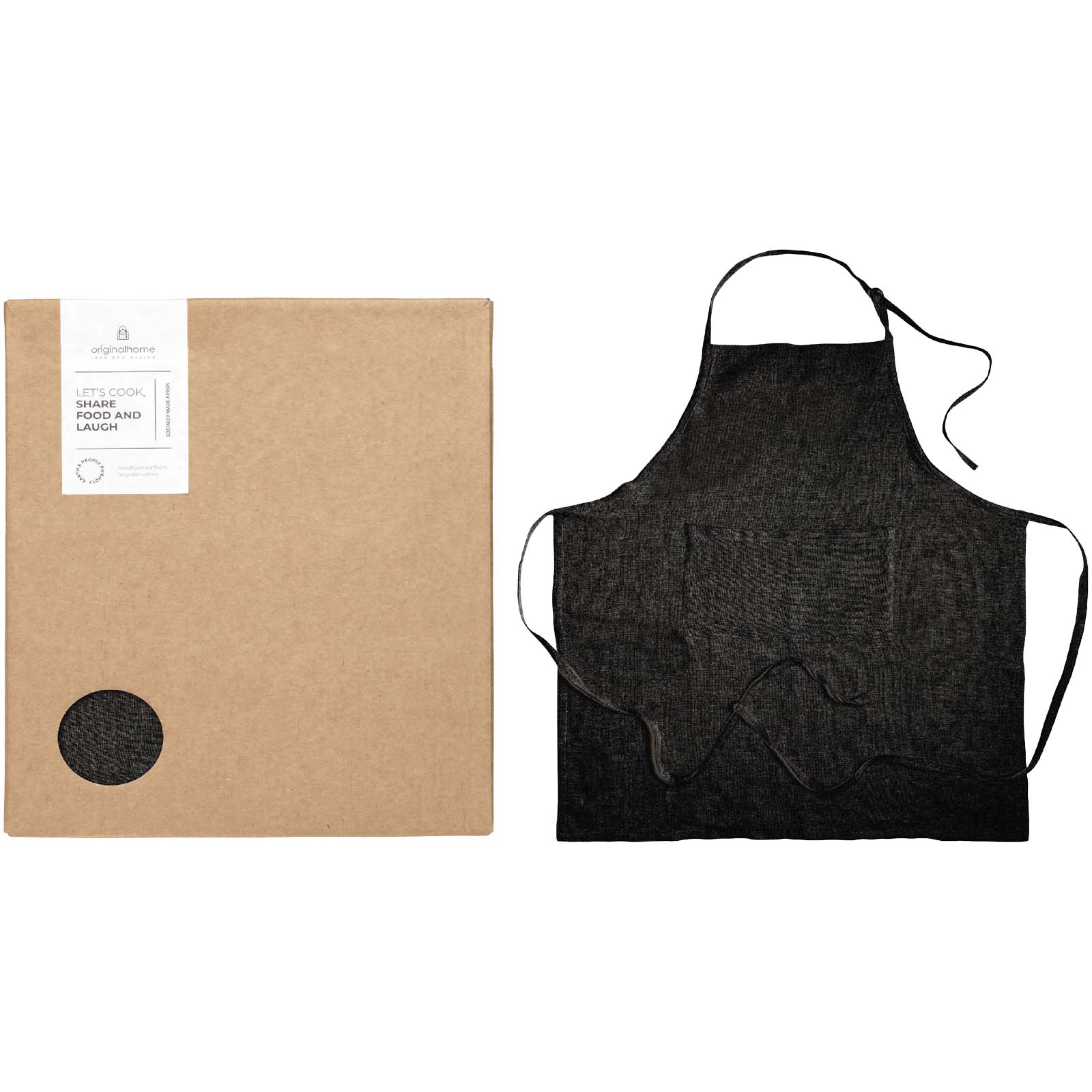 Originalhome Schürze aus recyceltem Material schwarz