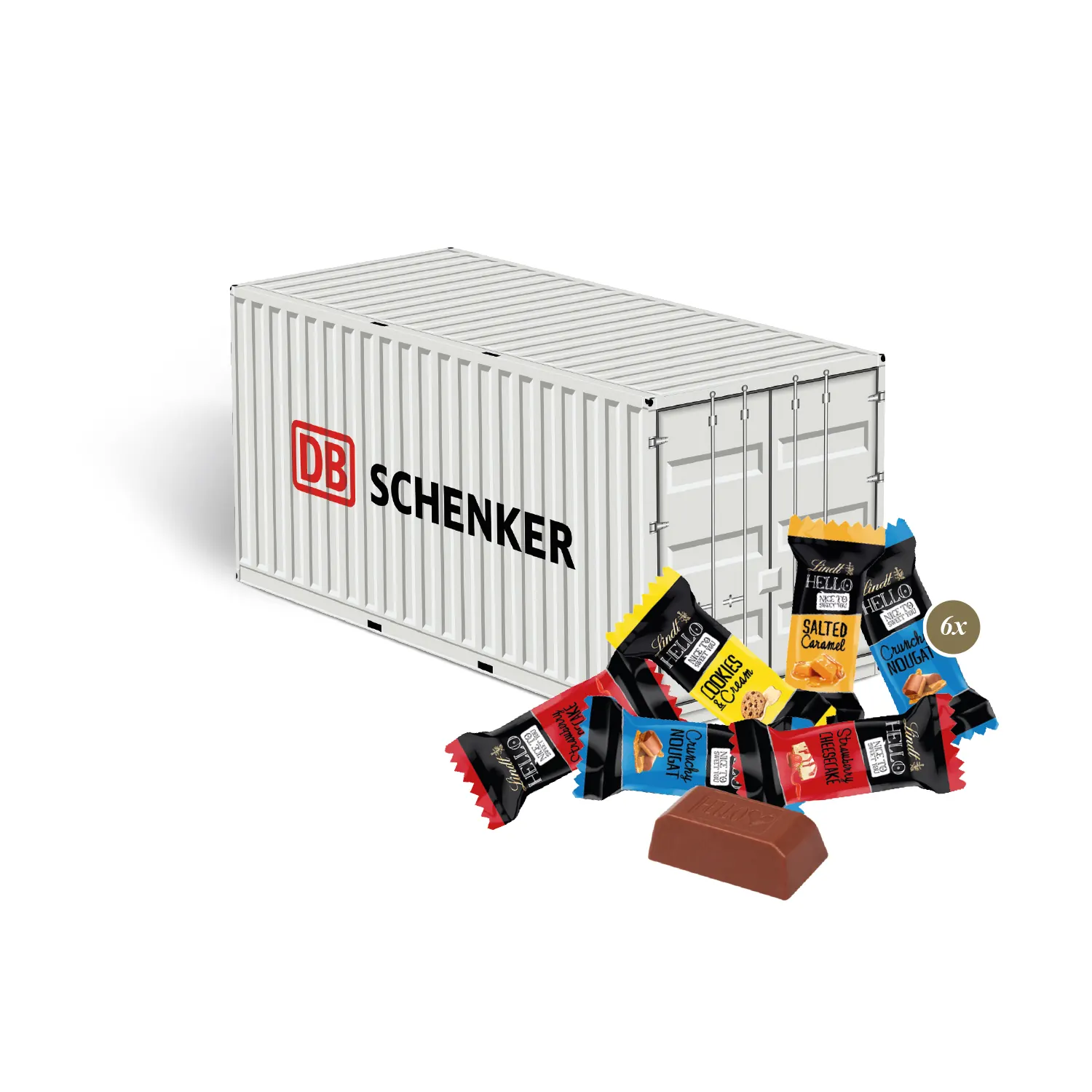 3D Präsent "Container" mit Lindt HELLO