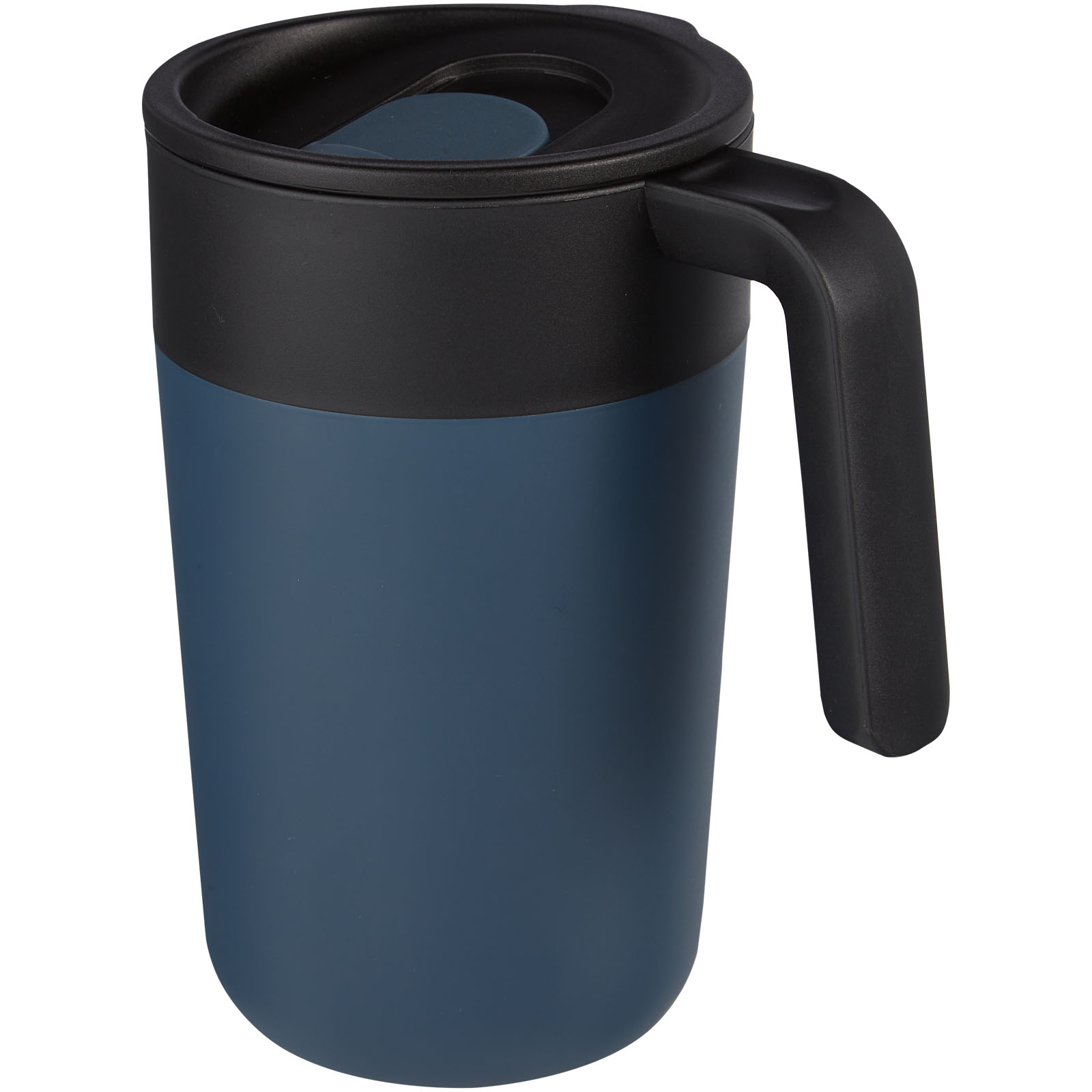 Nordia 400 ml doppelwandiger Becher aus Recyclingmaterial dunkelblau