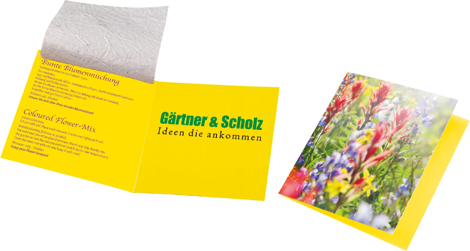 Samenpapier Blumenkärtchen