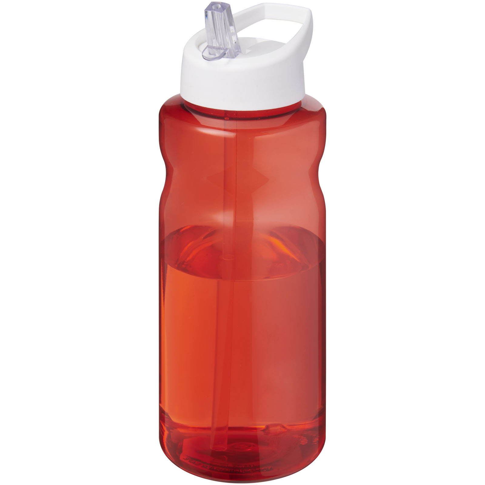 H2O Active® Eco Big Base 1L Sportflasche mit Ausgussdeckel rot, weiss