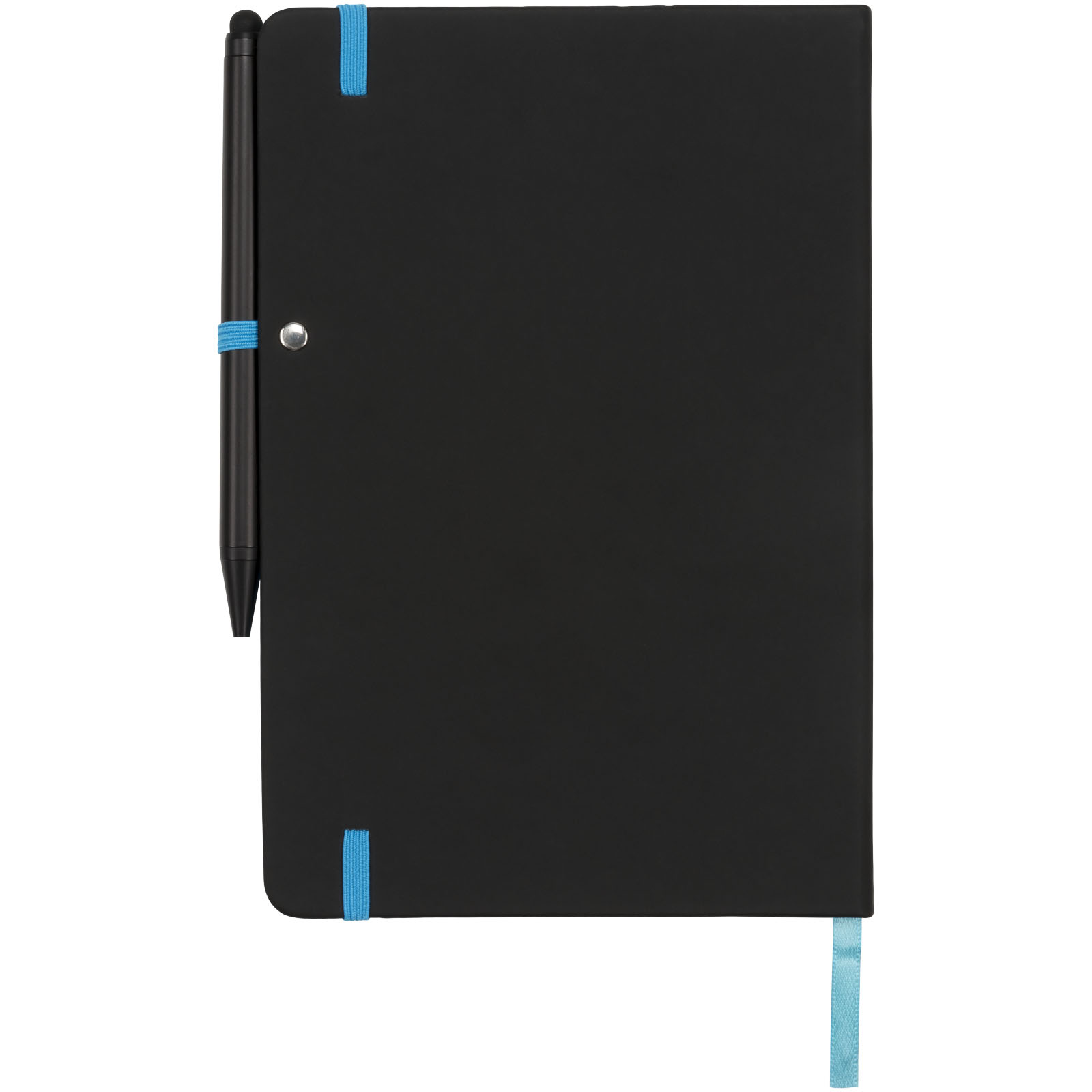Noir Edge A5 Notizbuch mit farbigem Rand schwarz, blau