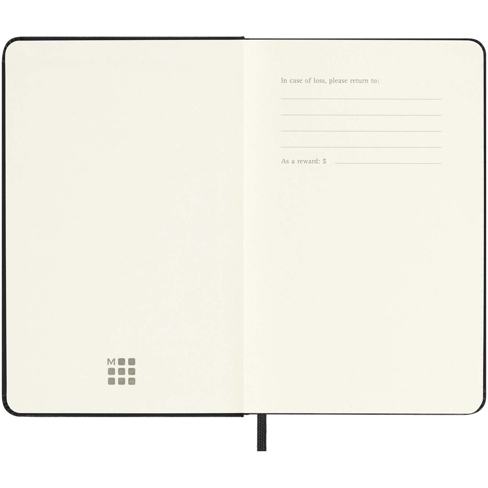 Moleskine Hardcover 12 Monate Tageskalender , Pocket-Format schwarz