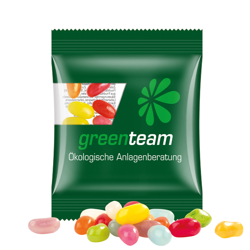 Minitüte 10 g, transparente kompostierbare Folie, Jelly Beans