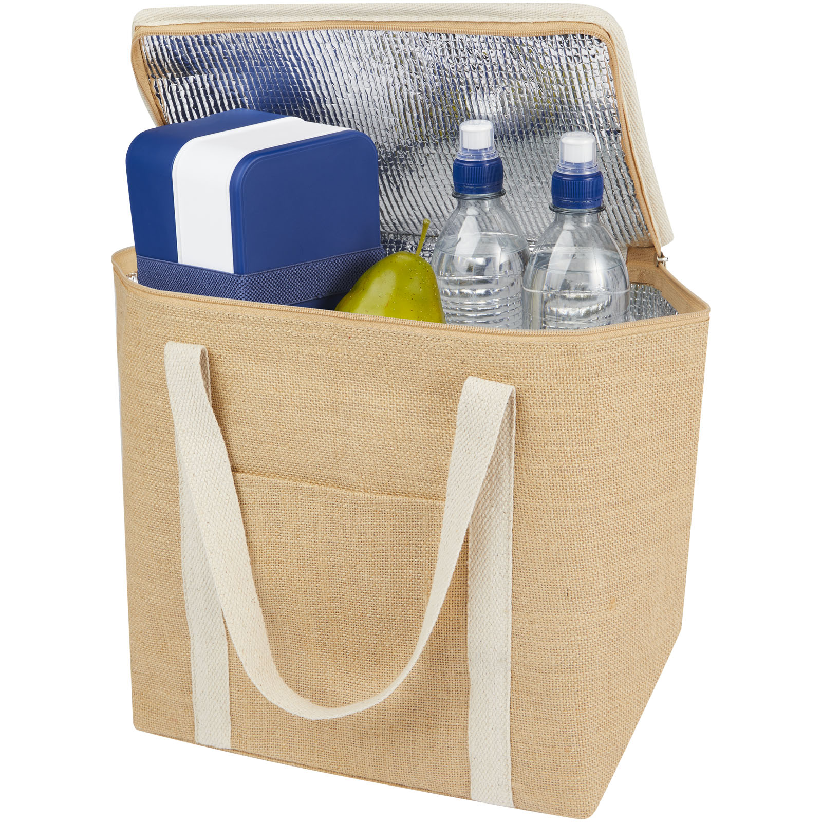 Juta 300 g/m² Jute Kühltragetasche 19 L natur, weiss