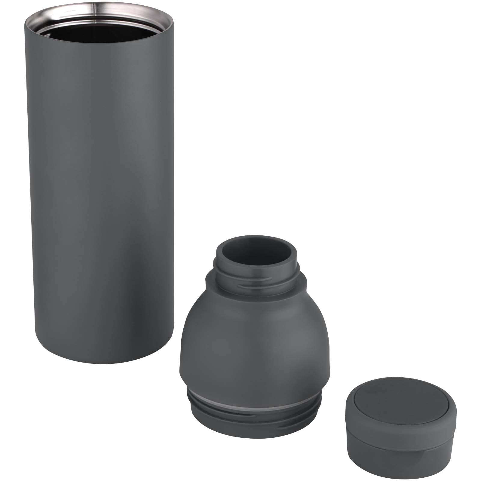 Illuminate 650 ml RCS doppelwandige Isolierflasche aus recyceltem Edelstahl dämmergrau