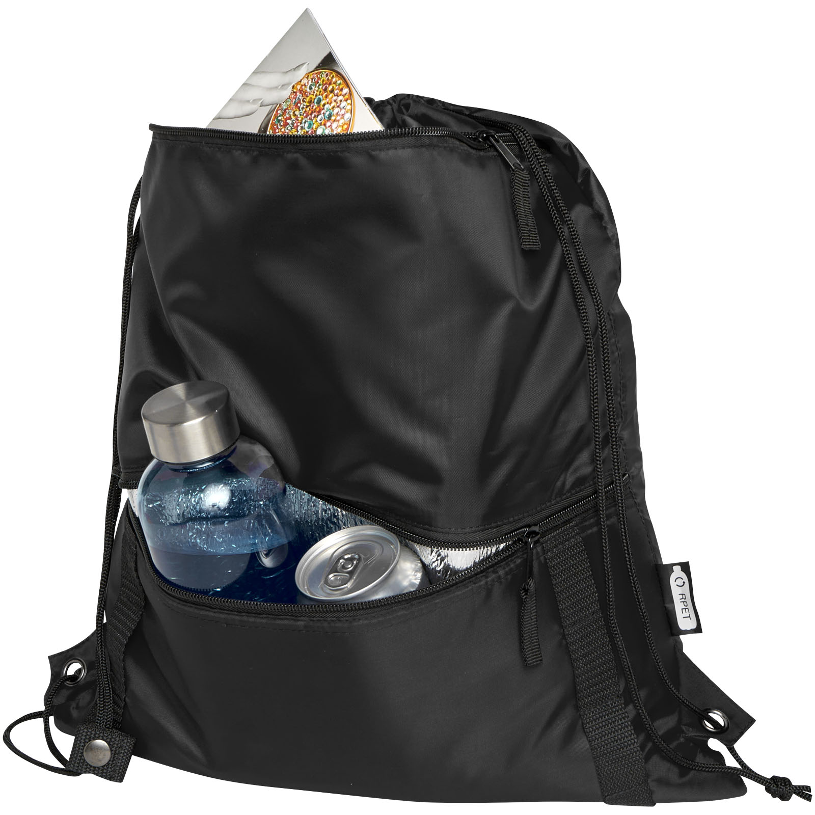 Adventure recycelte isolierter Sportbeutel 9L schwarz