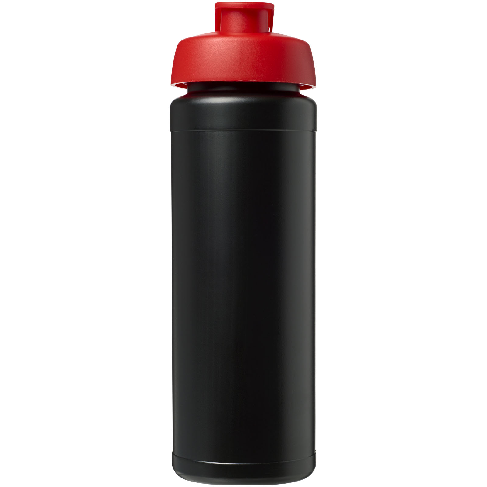 Baseline® Plus grip 750 ml Sportflasche mit Klappdeckel schwarz, rot