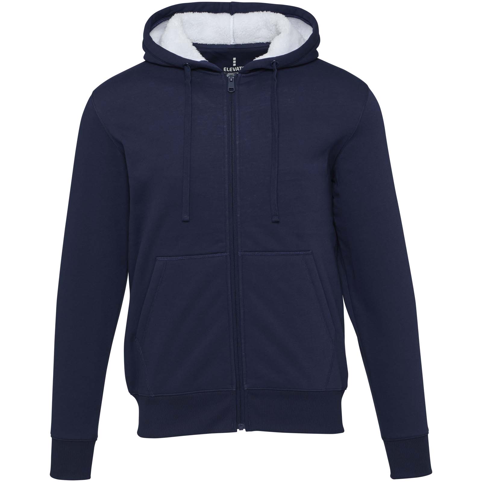 Natron 320 g/m² Sherpa-Kapuzenjacke mit Reißverschluss navy