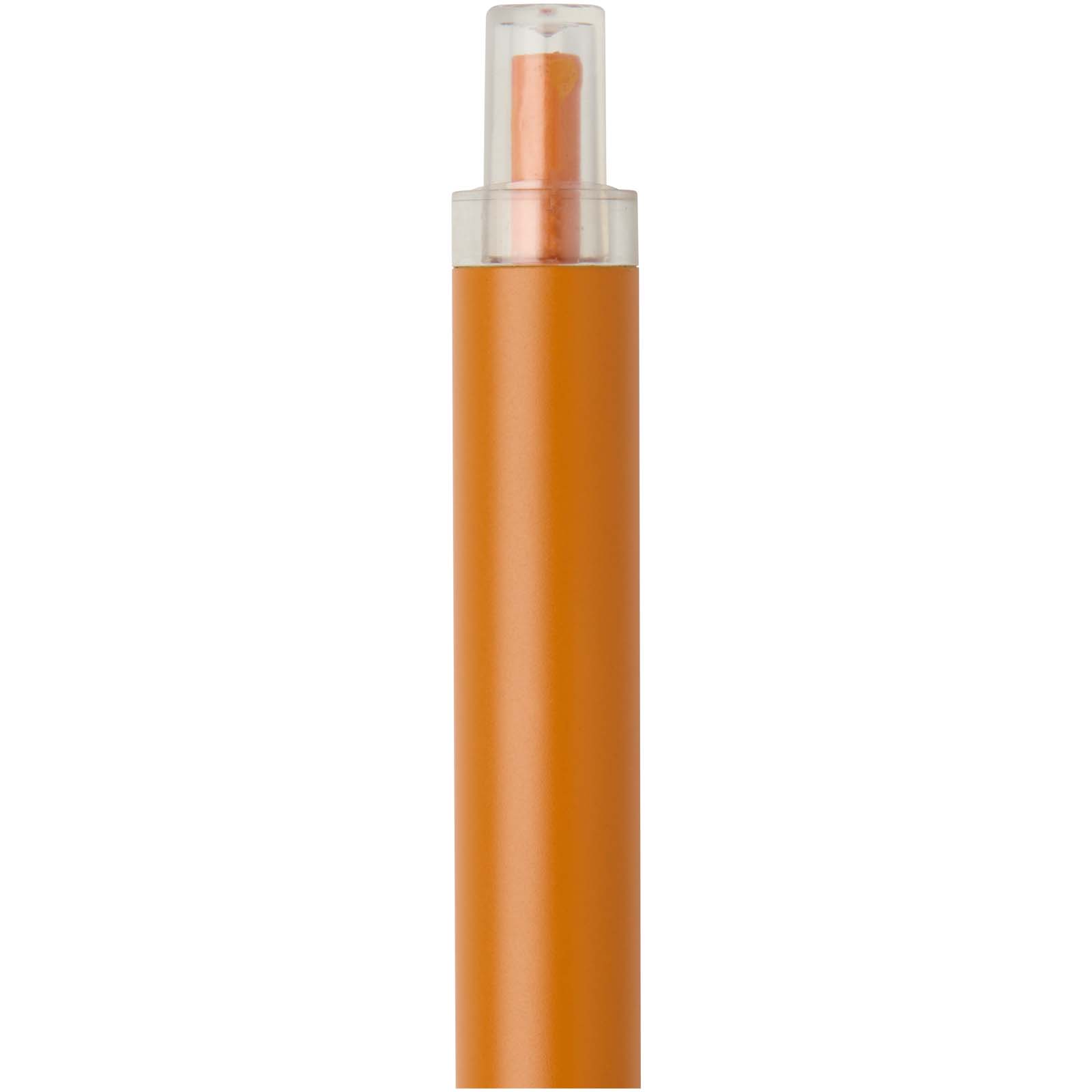 Spectrum Kugelschreiber aus recyceltem Aluminium blaue Tinte orange