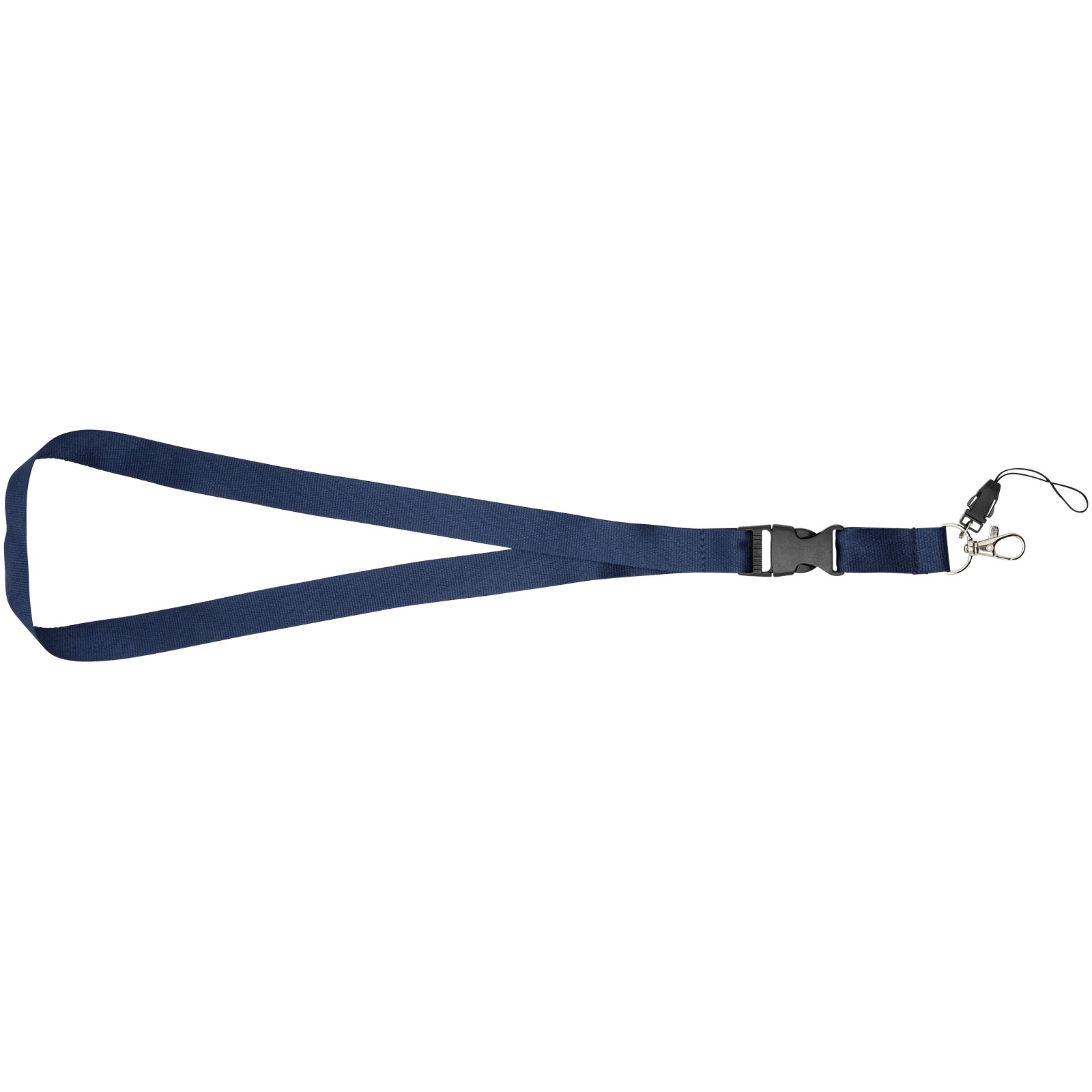 Sagan Lanyard mit abnehmbarer Schnalle und Handyband navy