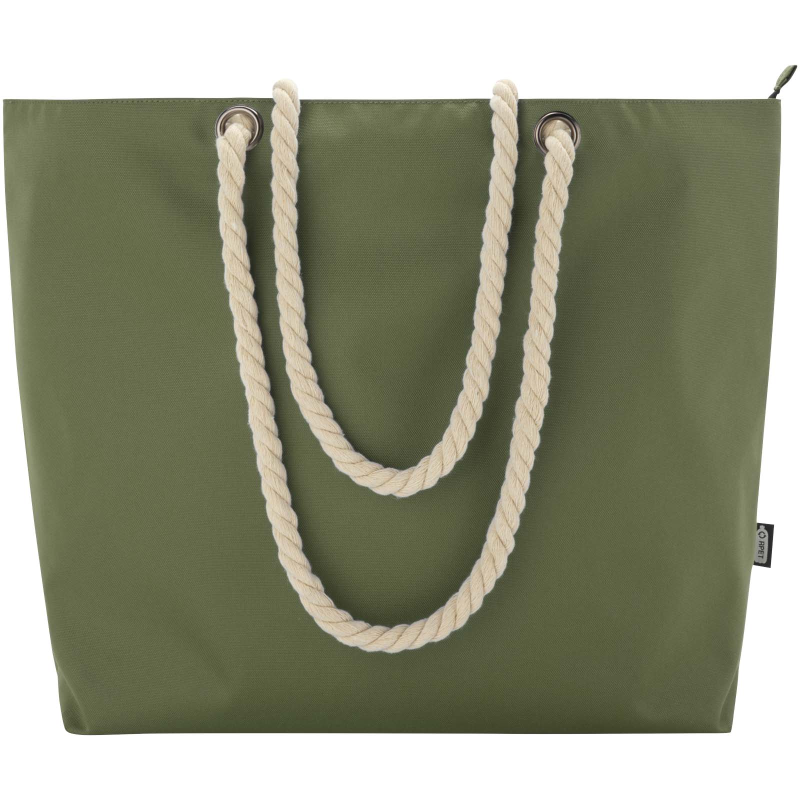 Panama Strandkühltasche mit Kordelgriffen aus recyceltem GRS-Material, 23L olive