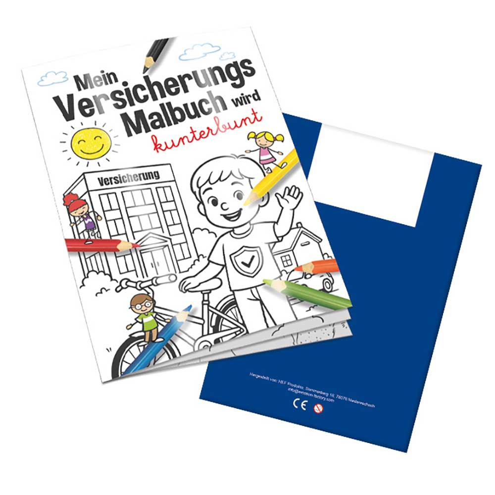 Malbuch / Mal-Set A6 - Versicherung