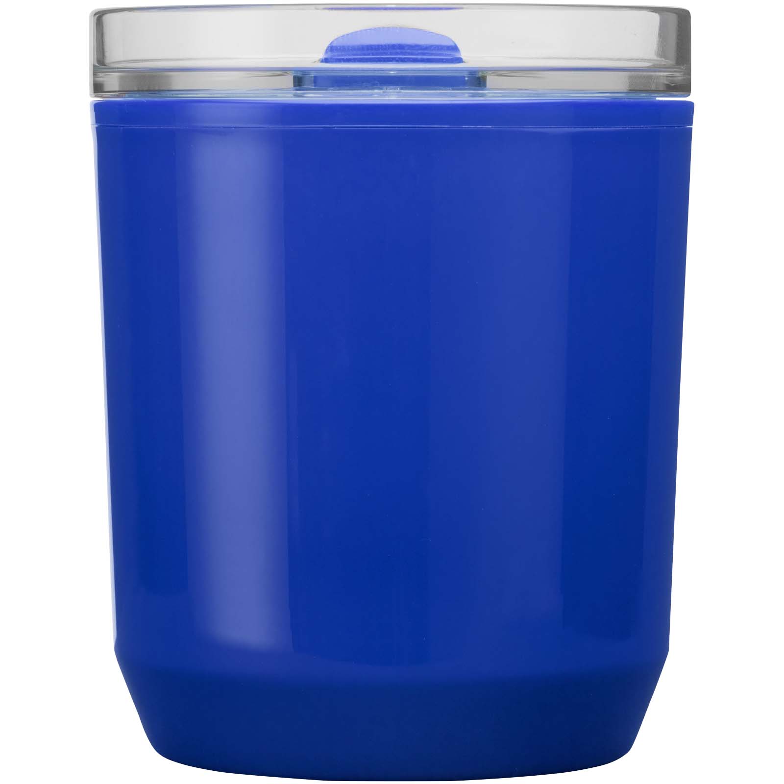 Hudson 180 ml doppelwandiger Becher aus recyceltem Kunststoff blau