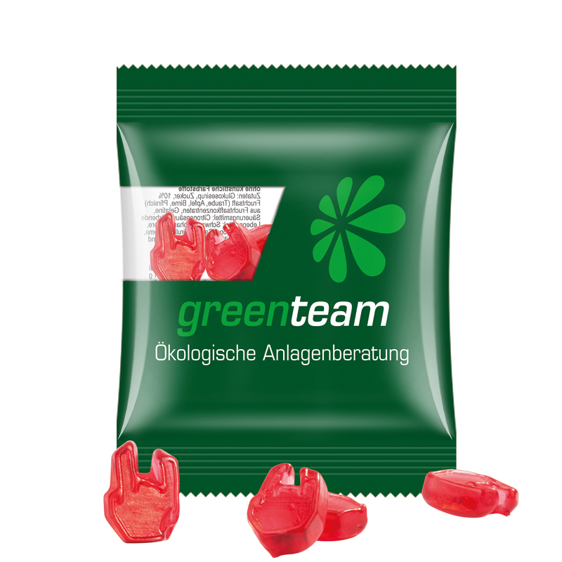 Minitüte Sonderform, 10 g, Folie kompostierbar, Trolli Fruchtgummi