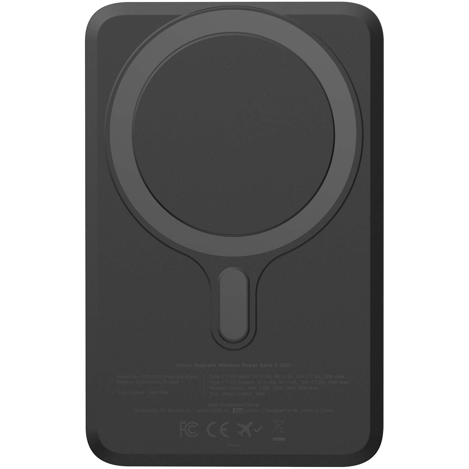 Xtorm FS5W051 5000 mAh magnetische kabellose Powerbank schwarz
