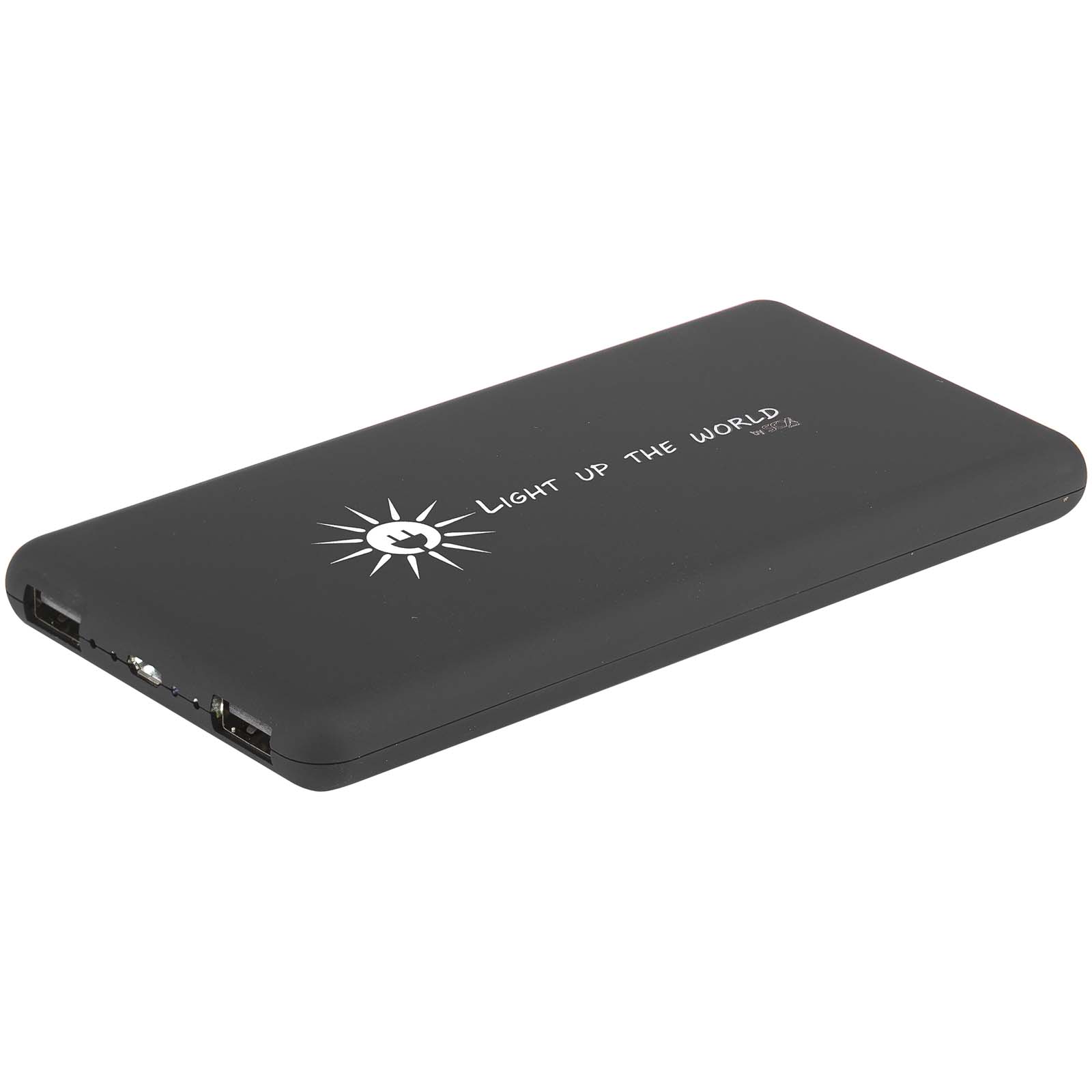 SCX.design P30 8000 mAh Solar Powerbank mit Leuchtlogo schwarz