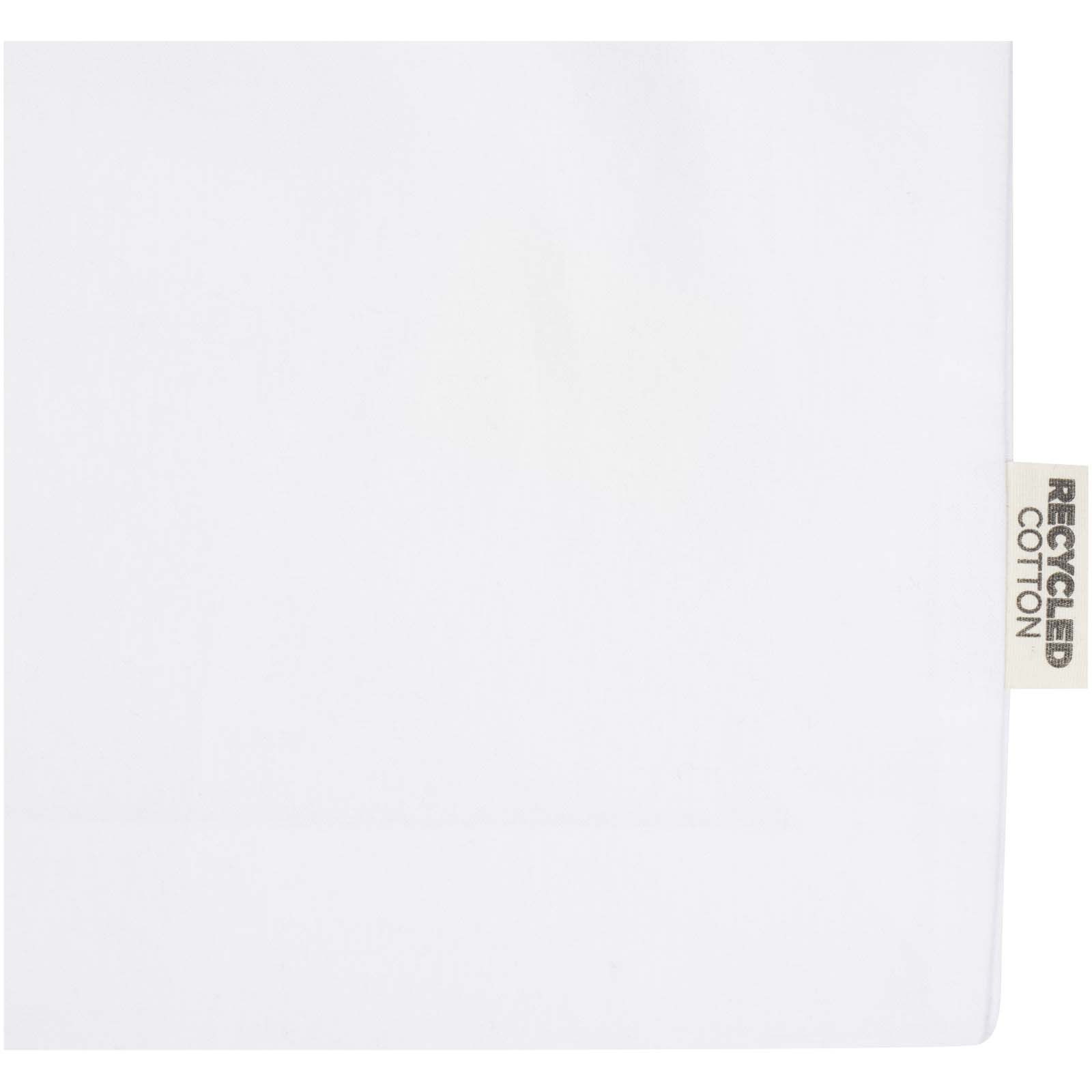 Madras 140 g/m² Baumwoll Tragetasche mit Seitenfalten aus GRS recycelter Baumwolle 12L weiss