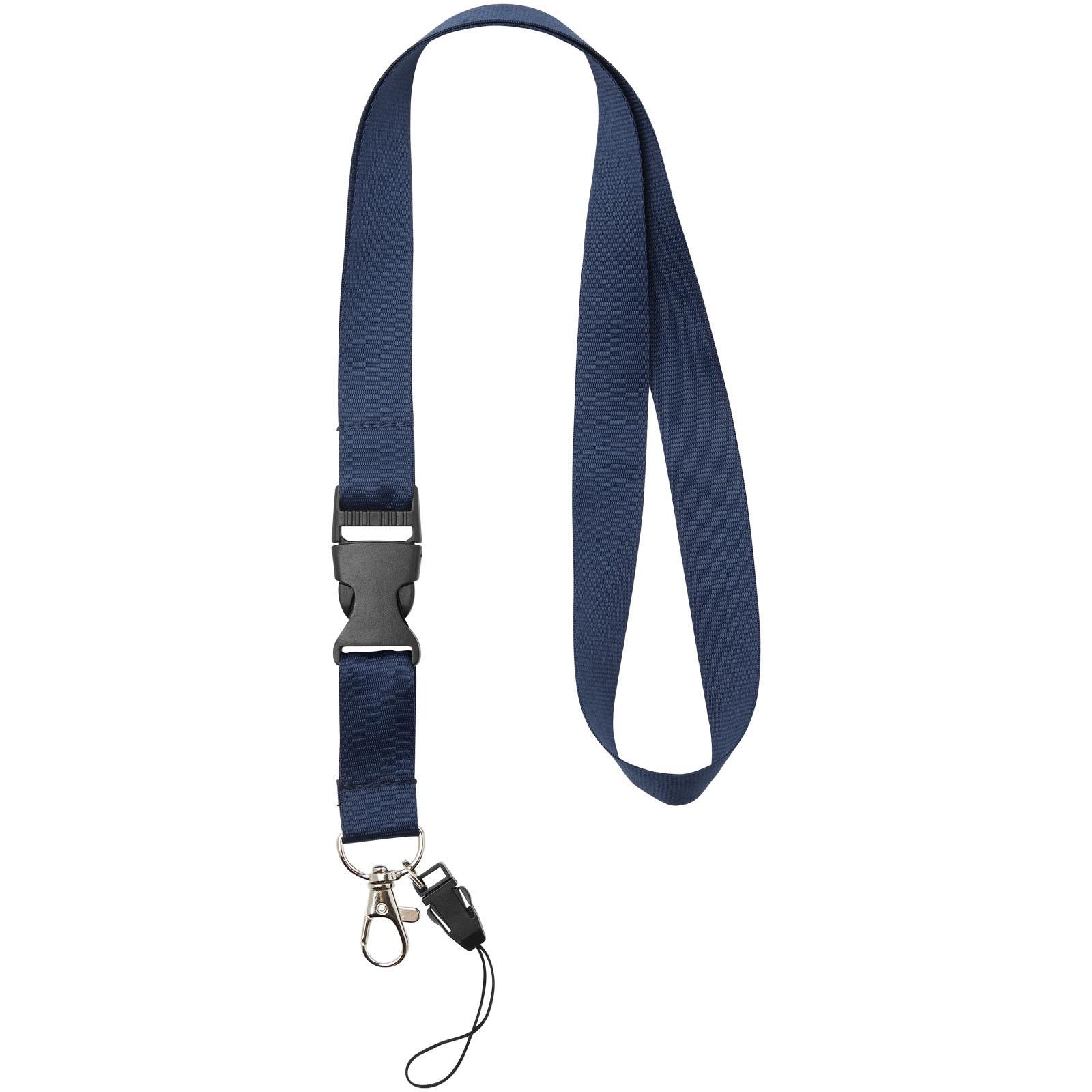 Sagan Lanyard mit abnehmbarer Schnalle und Handyband navy