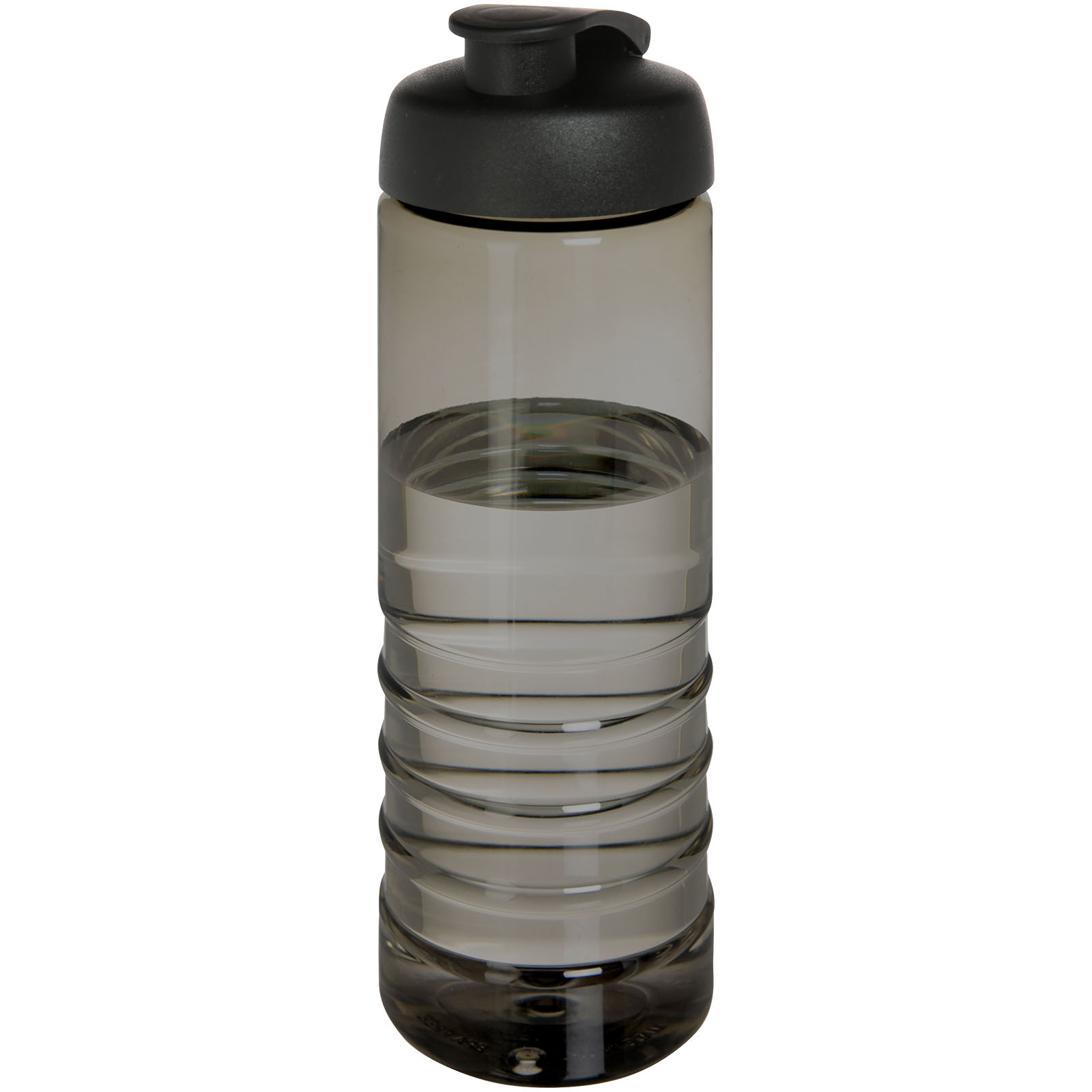 H2O Active® Eco Treble 750 ml Sportflasche mit Stülpdeckel kohle, schwarz
