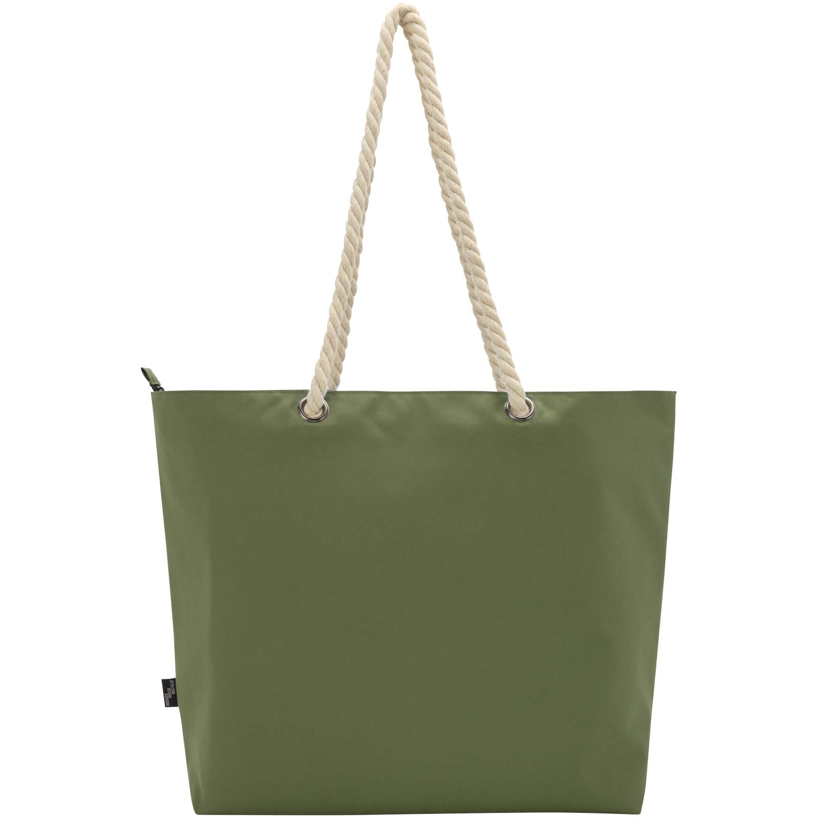 Panama Strandkühltasche mit Kordelgriffen aus recyceltem GRS-Material, 23L olive