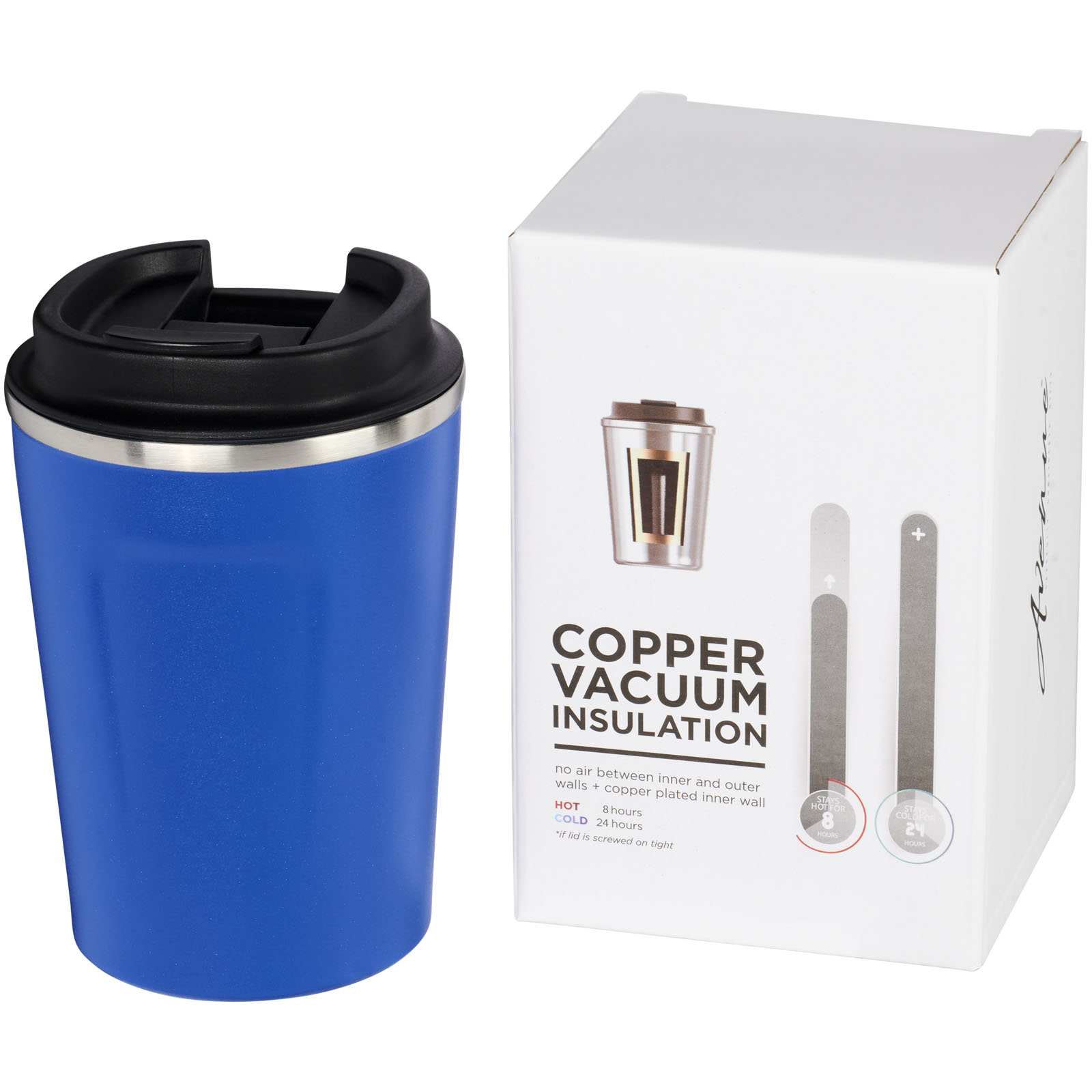 Thor 360 ml auslaufsicherer Kupfer-Vakuum Isolierbecher blau
