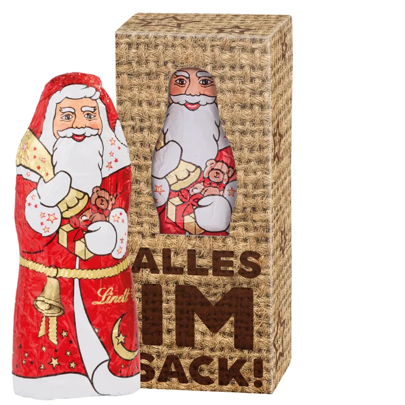 Lindt Weihnachtsmann 10g in der Werbebox
