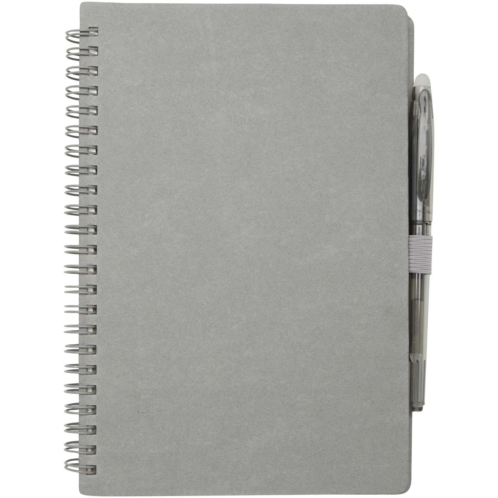 Slate A5 wiederverwendbares Hardcover Notizbuch und Stiftset (schwarze Mine) grau