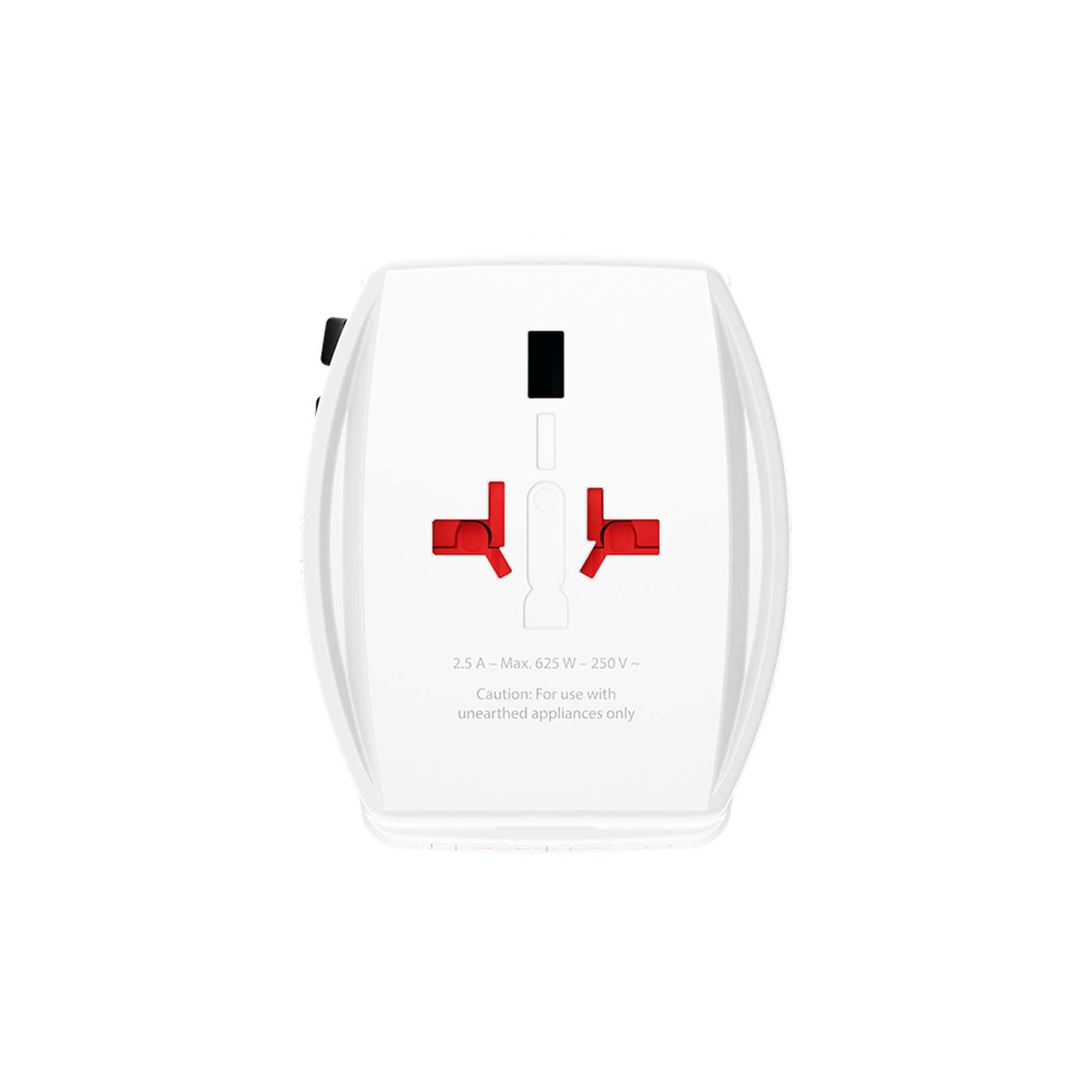 SKROSS® MUV AC65PD Reiseadapter mit USB-C Kabel weiss