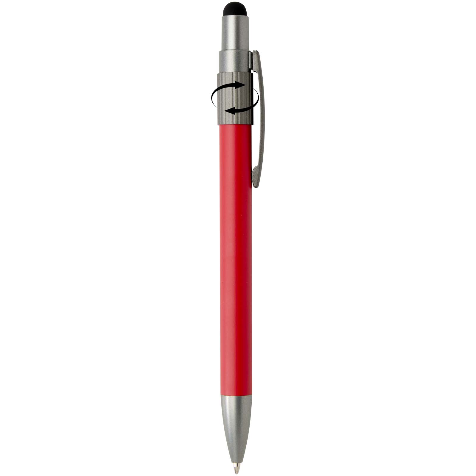 Rill RCS recycelter Kugelschreiber mit Stylus und Fidget Spinner (blaue Mine) rot