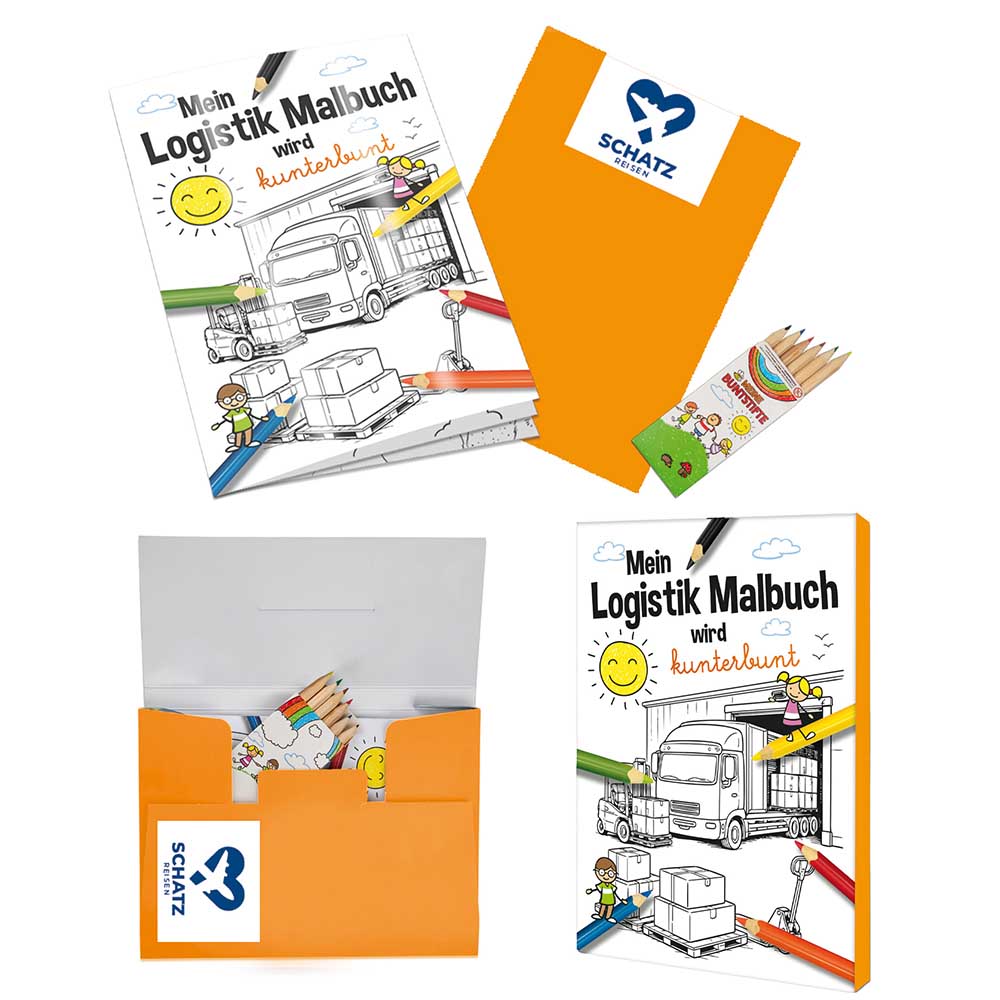 Malbuch / Mal-Set A6 - Logistik