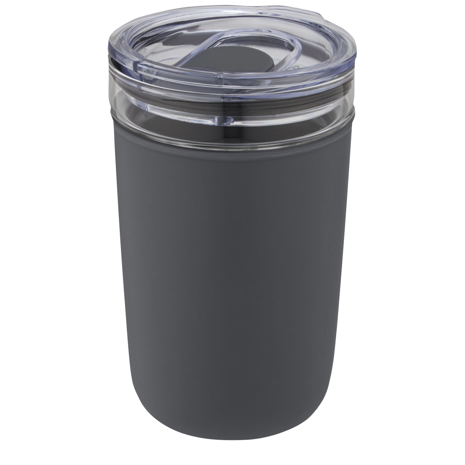 Bello 420 ml Glasbecher mit Außenwand aus recyceltem Kunststoff grau