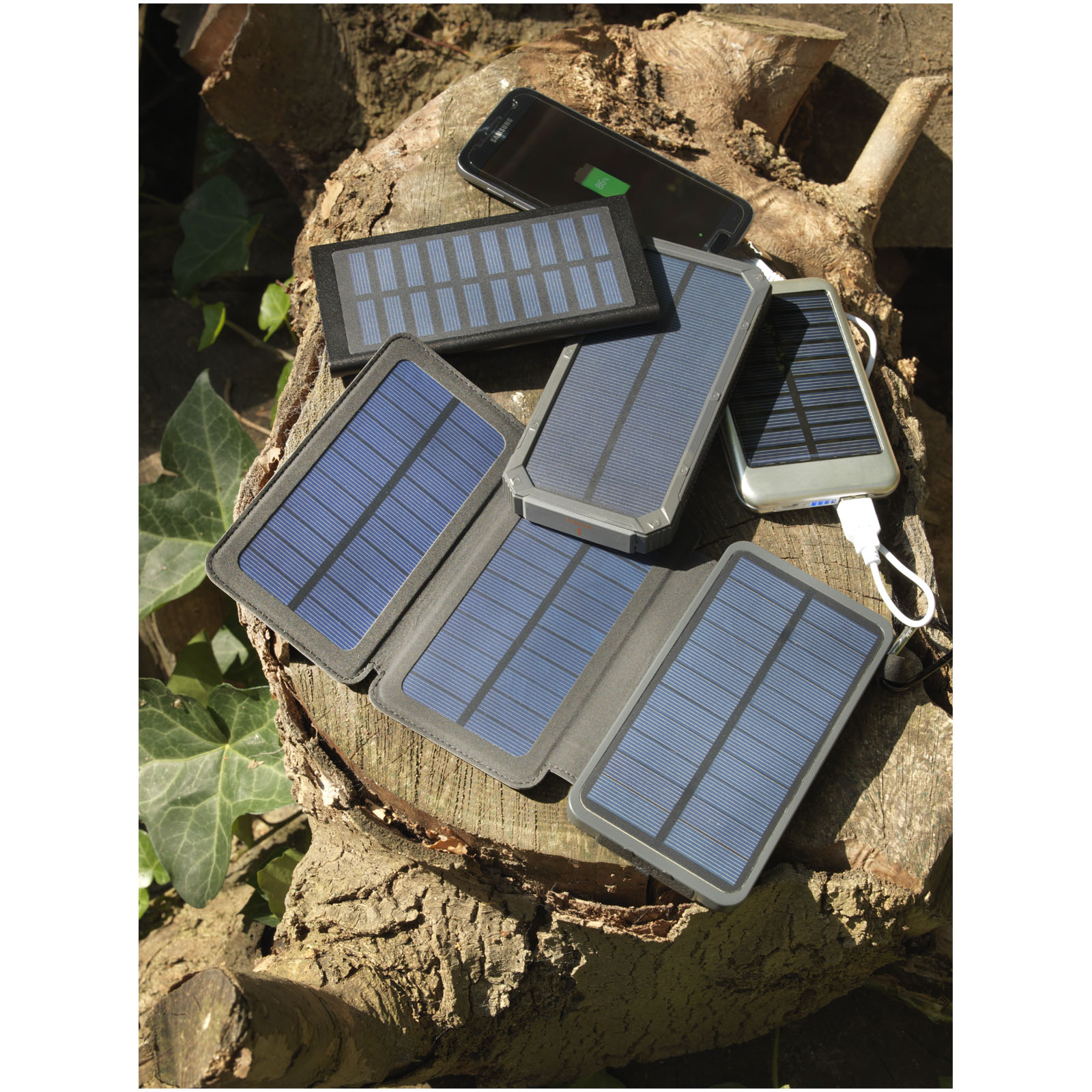 Stellar 8000 mAh Solar Powerbank schwarz