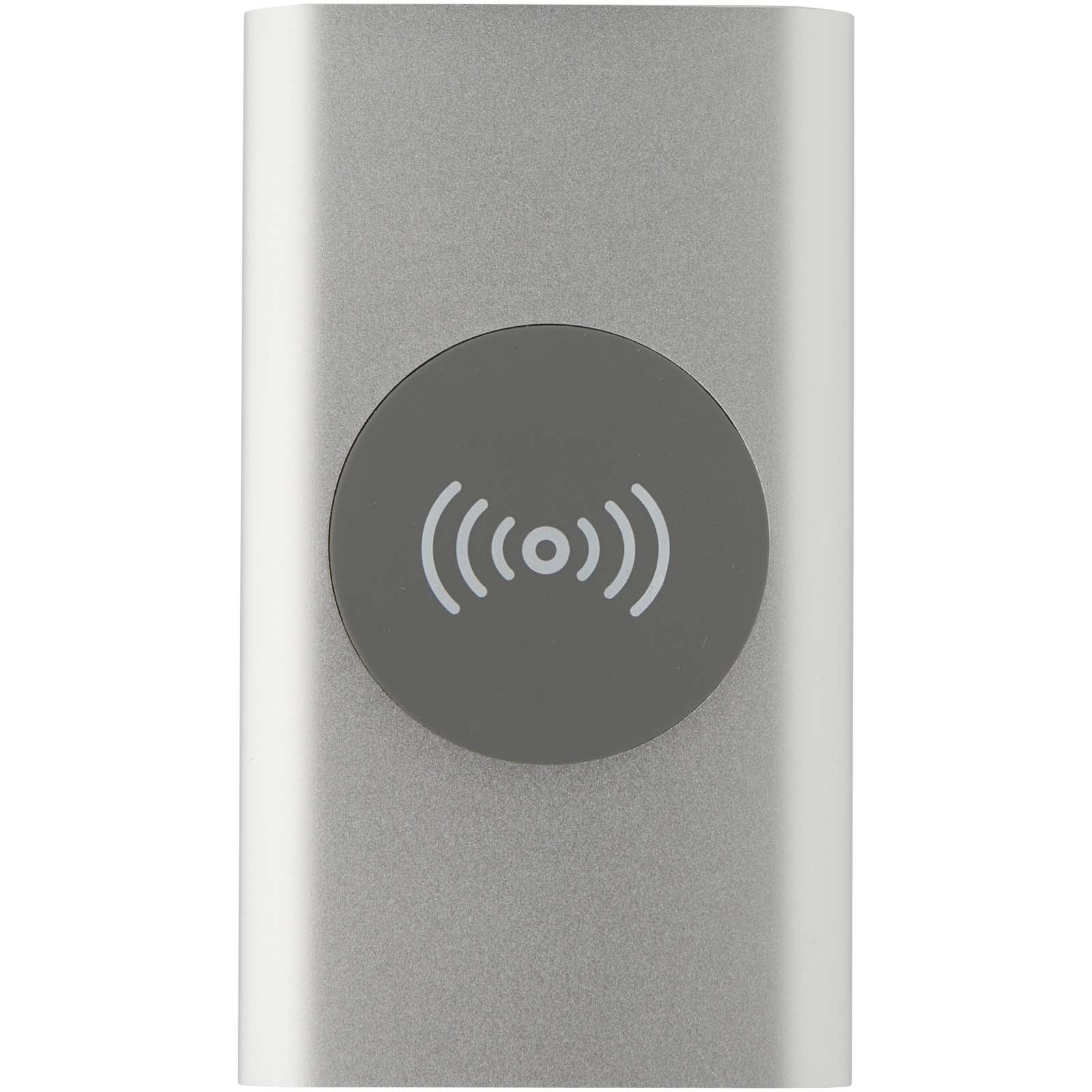 Juice 4000 mAh Typ-C kabellose Powerbank aus recyceltem Aluminium silber