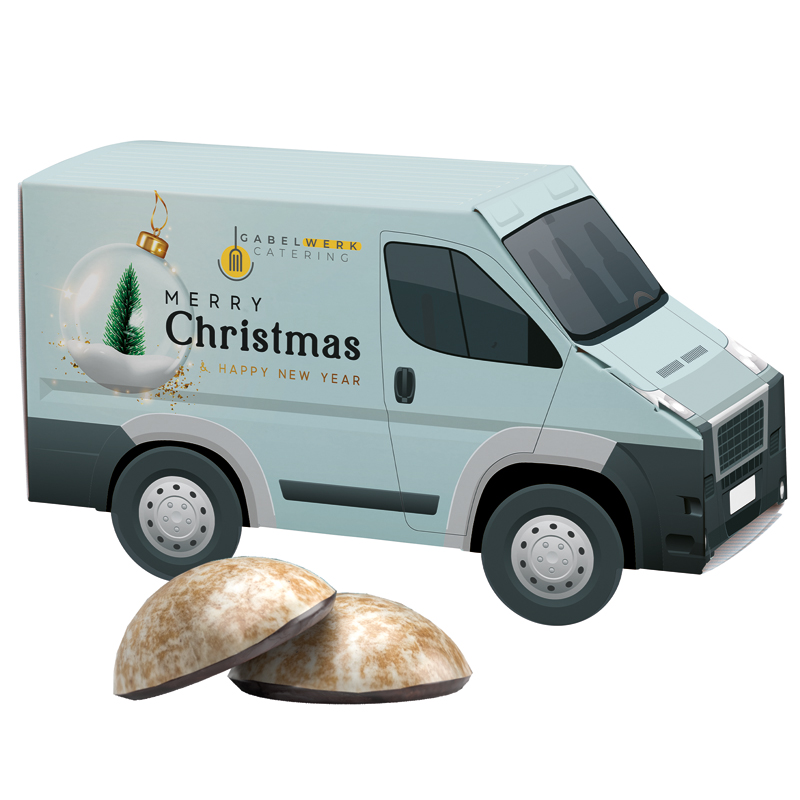 3D-Präsent Transporter, WEISS 4er Lebkuchen Mini