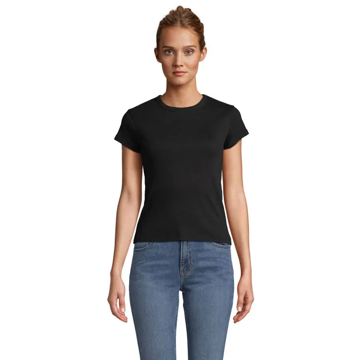 SARA WOMEN'S RIBBED T-SHIRT
