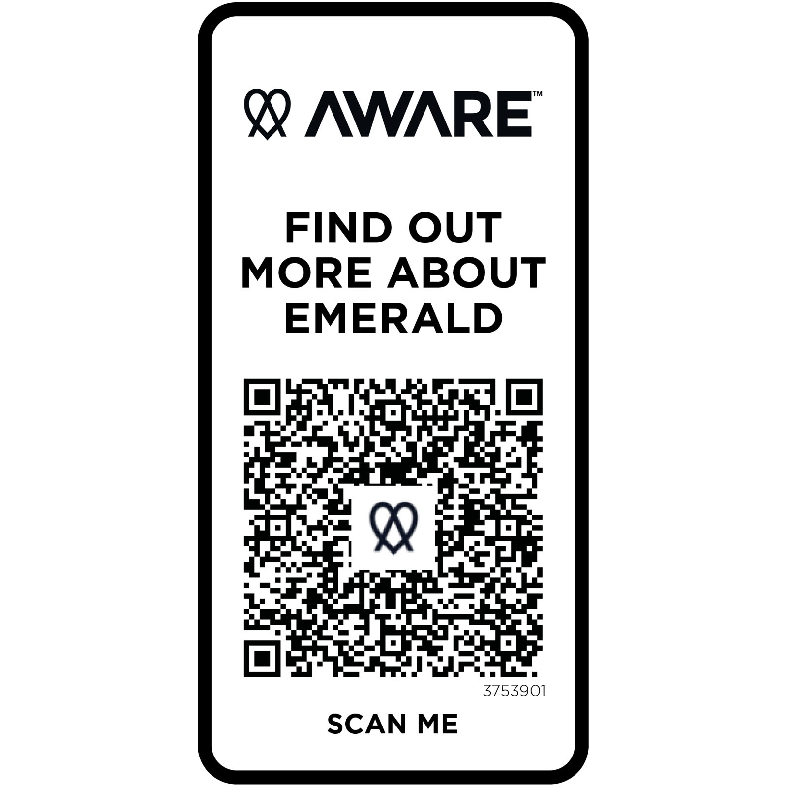 Emerald 200 g/m² Aware™ Polo Unisex aus recyceltem Material weiss
