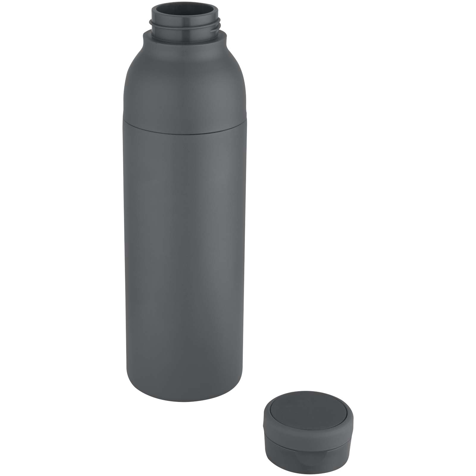 Illuminate 650 ml RCS doppelwandige Isolierflasche aus recyceltem Edelstahl dämmergrau