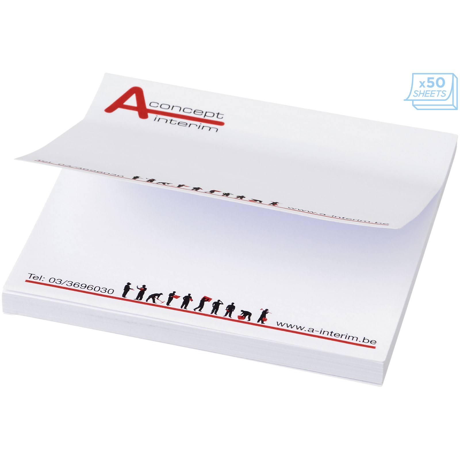 Sticky-Mate® Haftnotizen 75x75 mm weiss