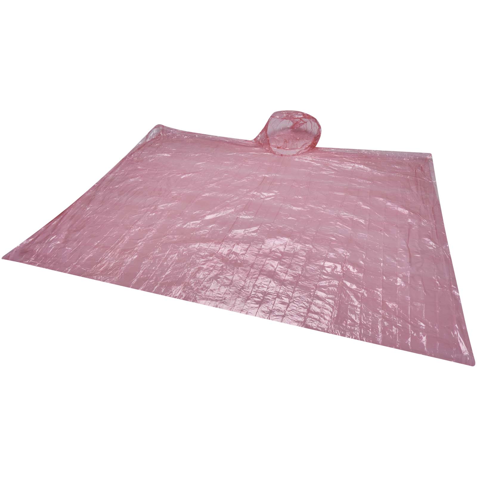 Fog Poncho in rundem Kunststoffbehälter mit Karabinerhaken rot