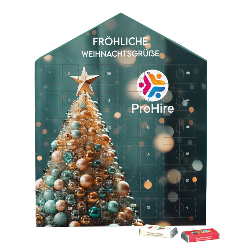 Täfelchen Adventskalender Haus, Sarotti Schokoladen-Täfelchen