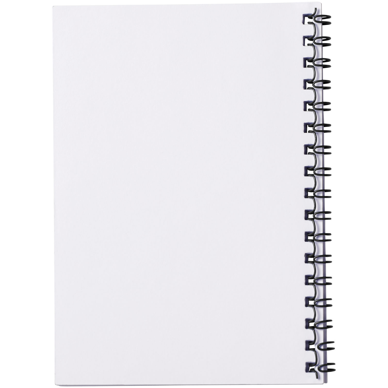 Desk-Mate® A6 Notizbuch mit Kunststoff Cover und Spiralbindung weiss, schwarz