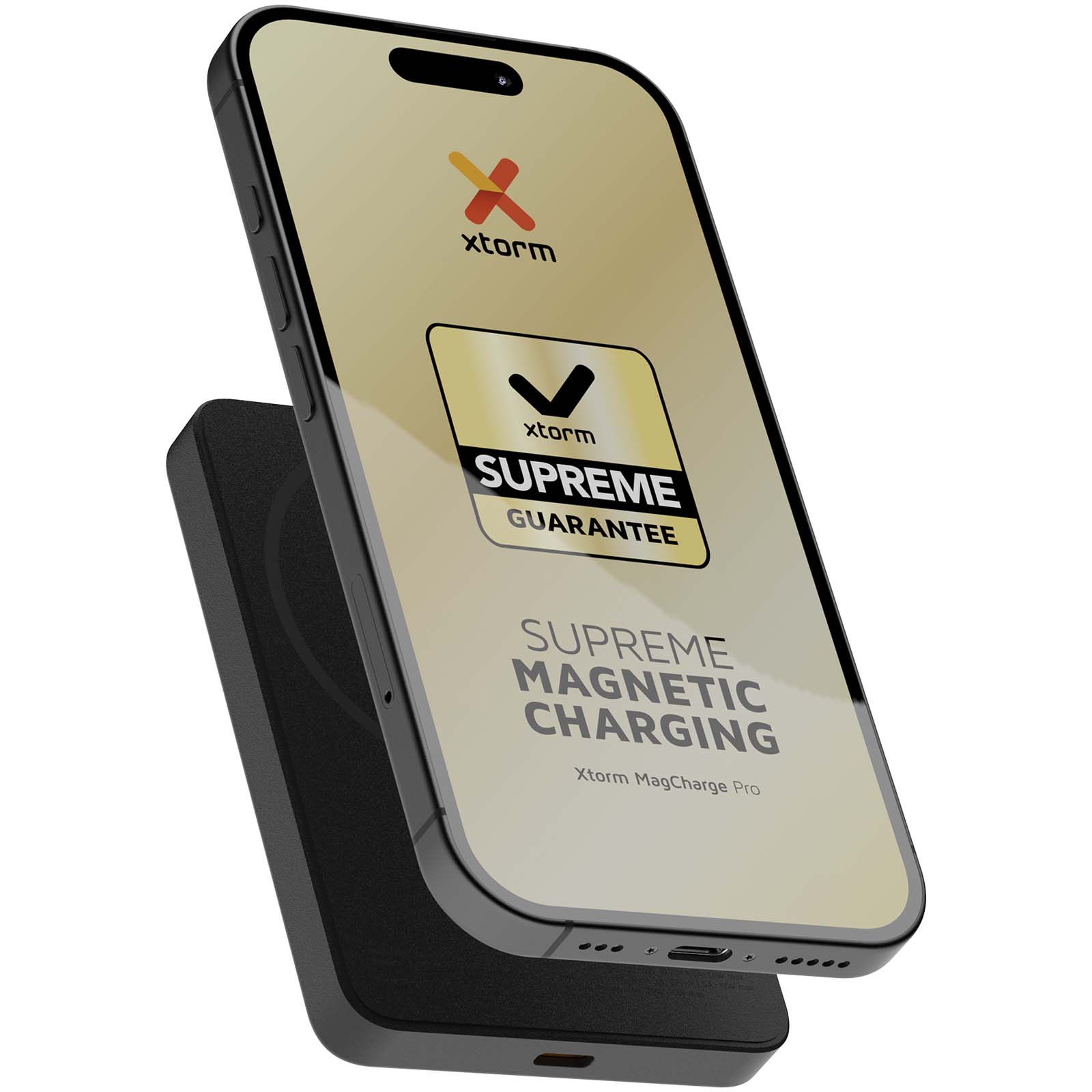 Xtorm Go2 15 W, 5000 mAh kabellose Powerbank schwarz