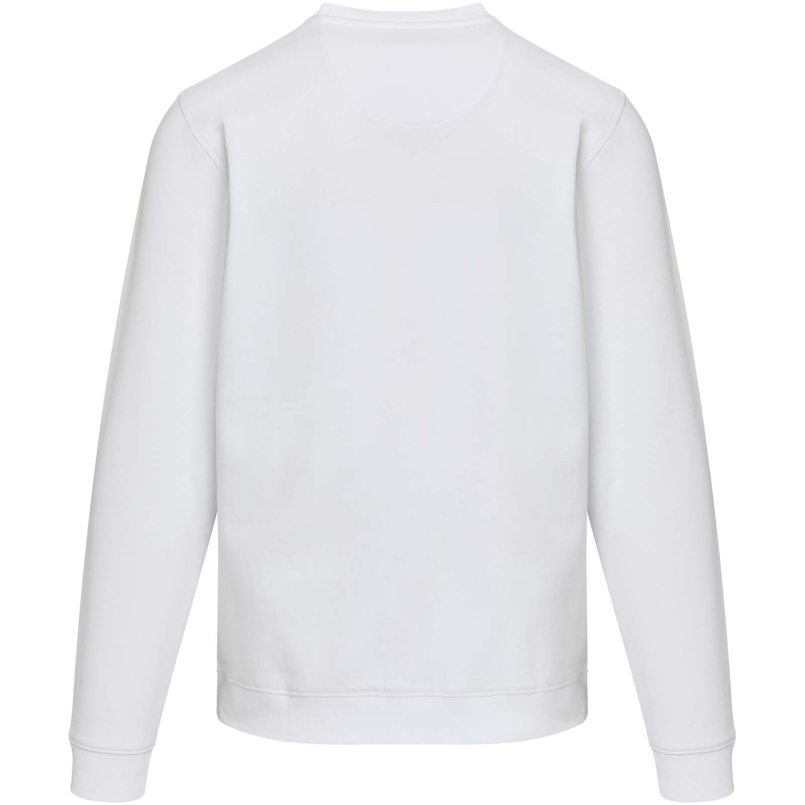 Jasper 280 g/m² Pullover mit Rundhalsausschnitt aus recycelter Bio Baumwolle (OCS), unisex weiss