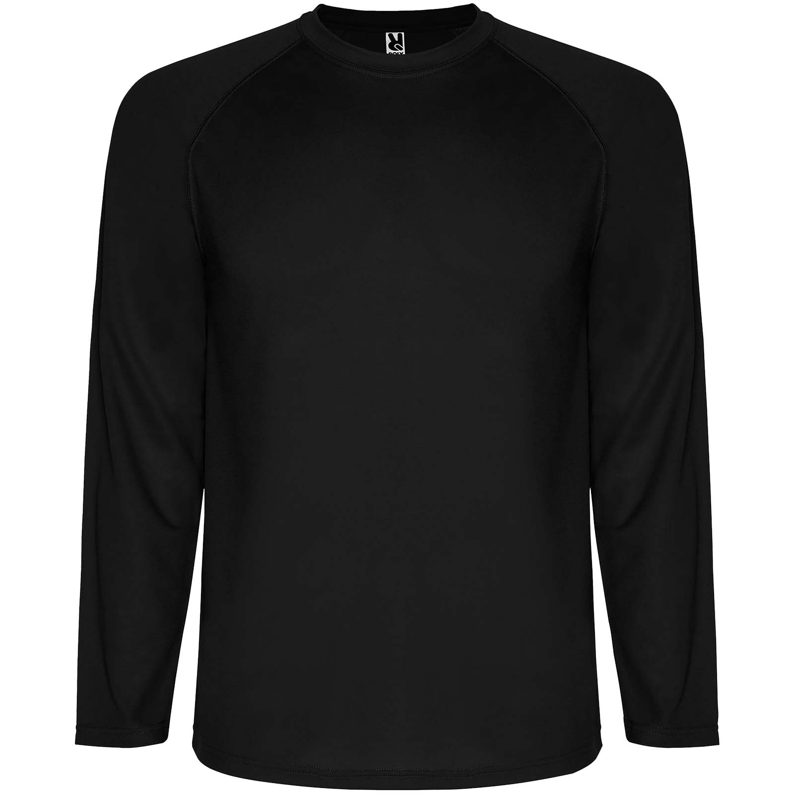 Montecarlo 150 g/m² Langarm-Sport-Shirt für Kinder schwarz