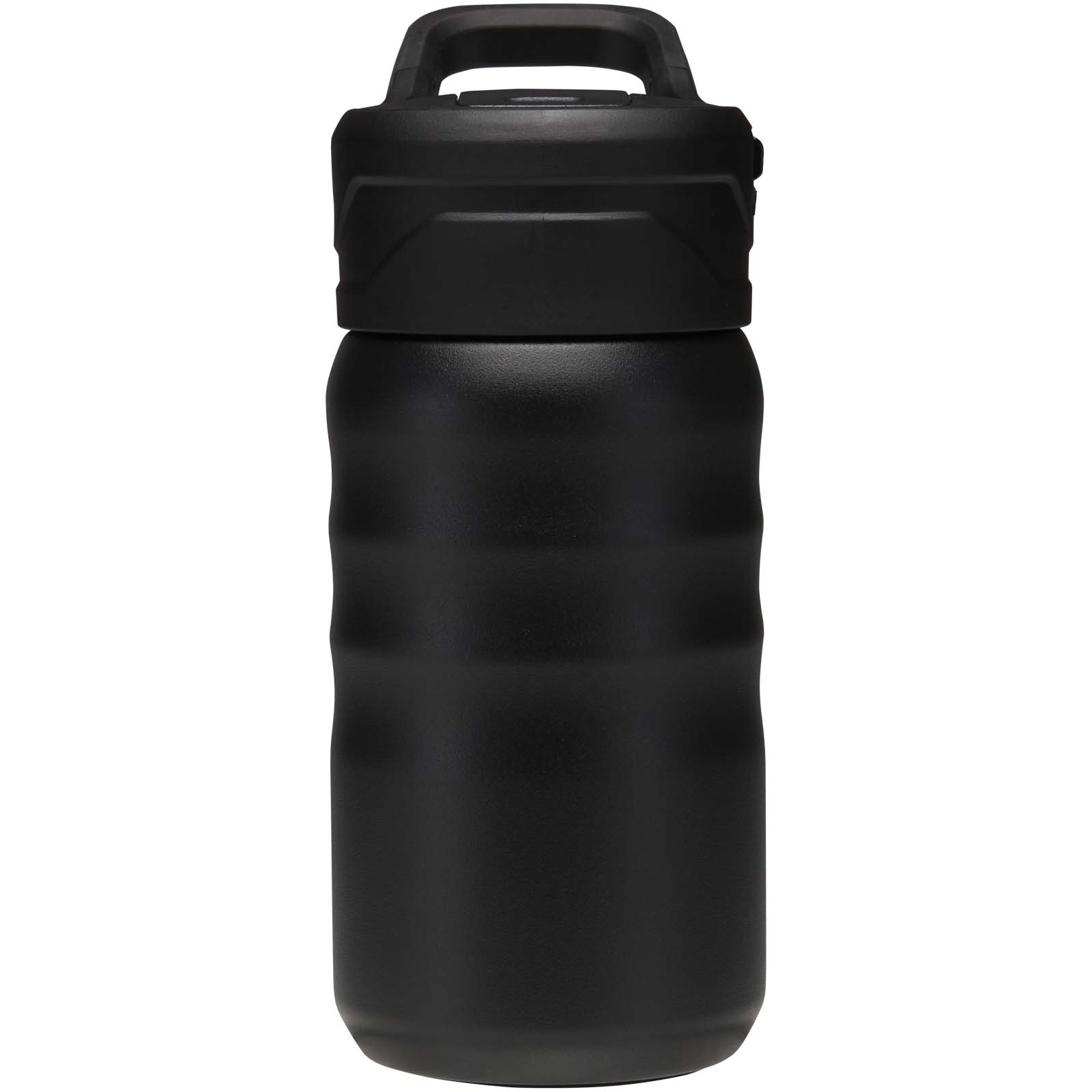 Knox 350 ml RCS Trinkflasche aus recyceltem, doppelwandigem Edelstahl mit Klappstrohhalm schwarz