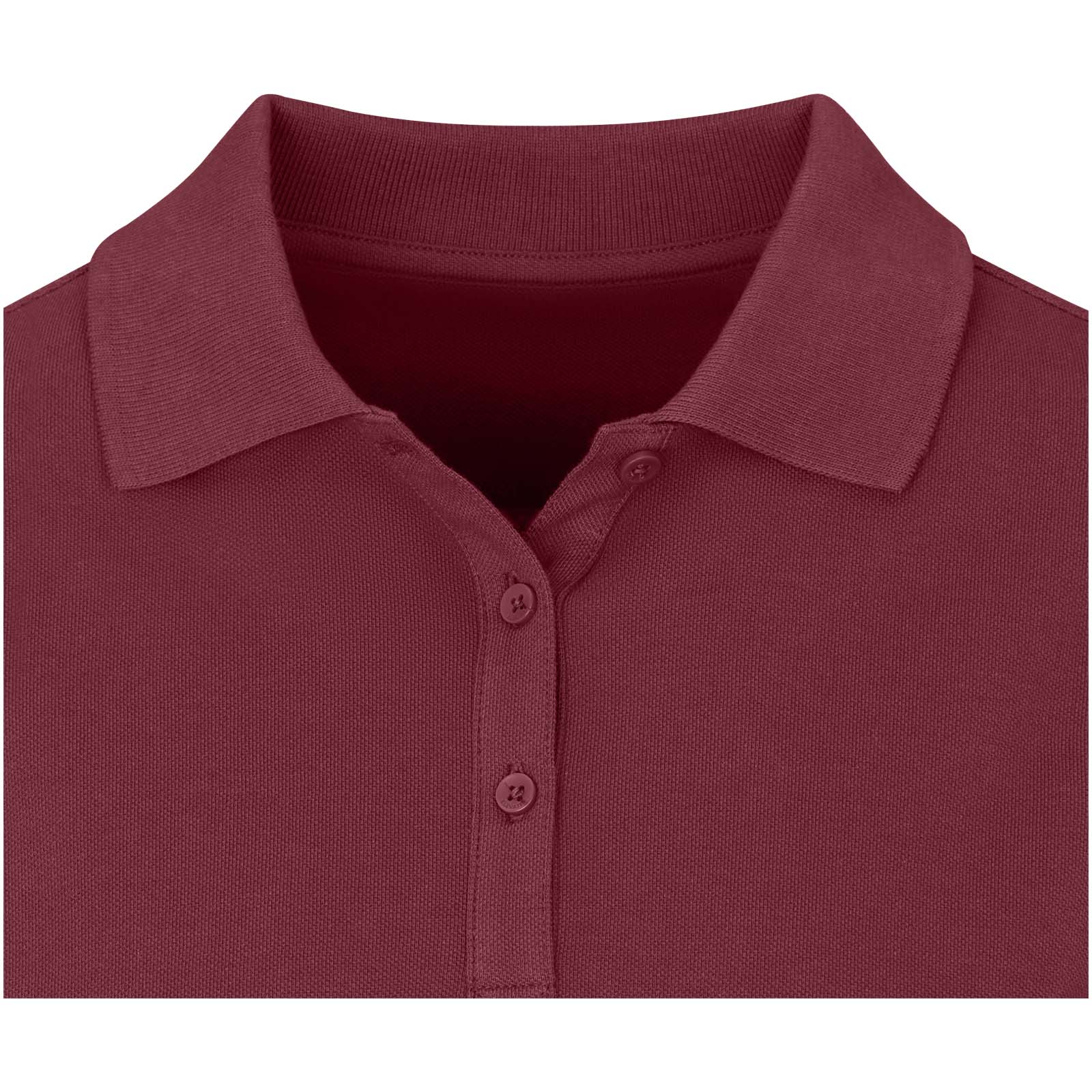 Calgary 180 g/m² Langarm Poloshirt für Damen Tiefes Burgunderrot