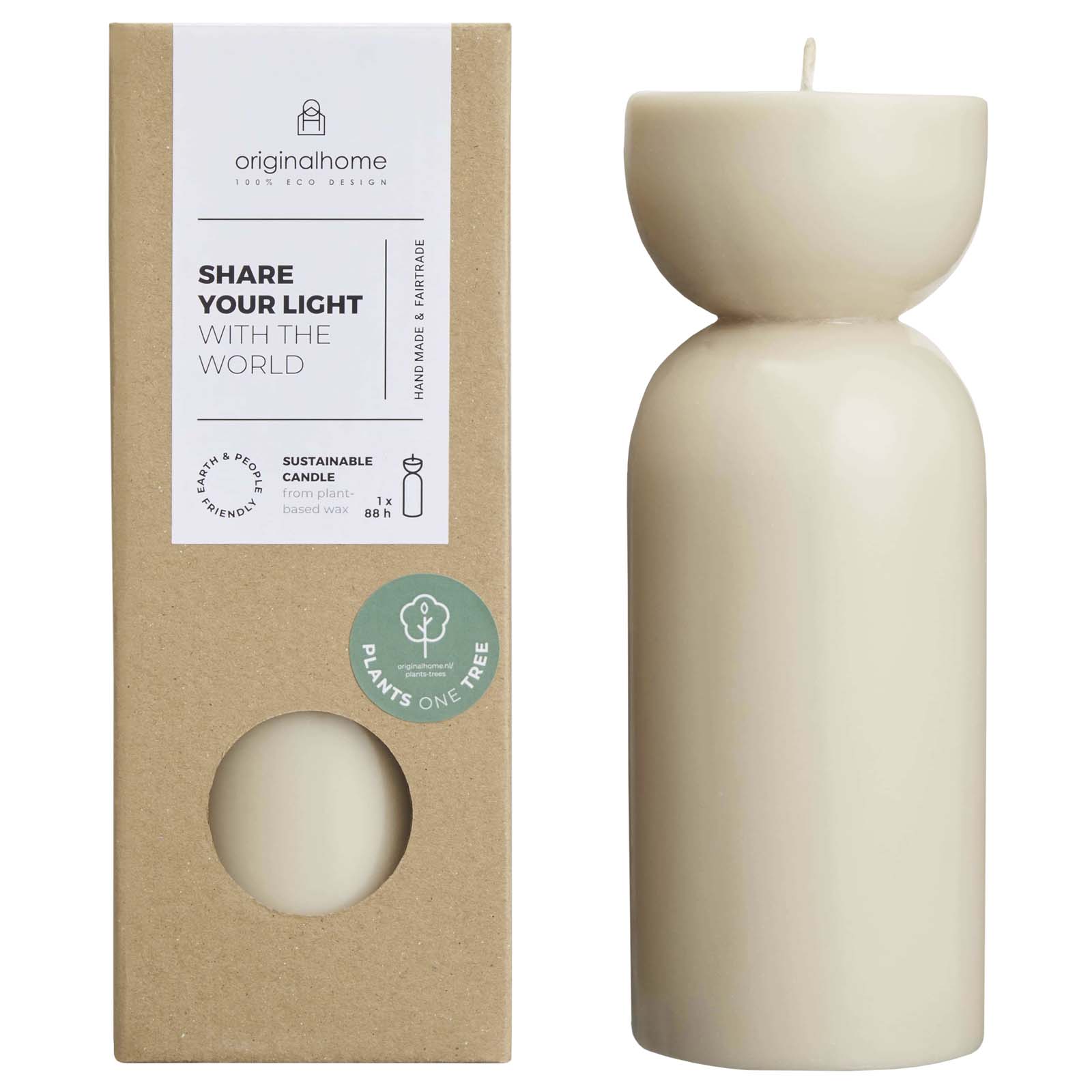 Originalhome Bio-Kerze – Medium beige