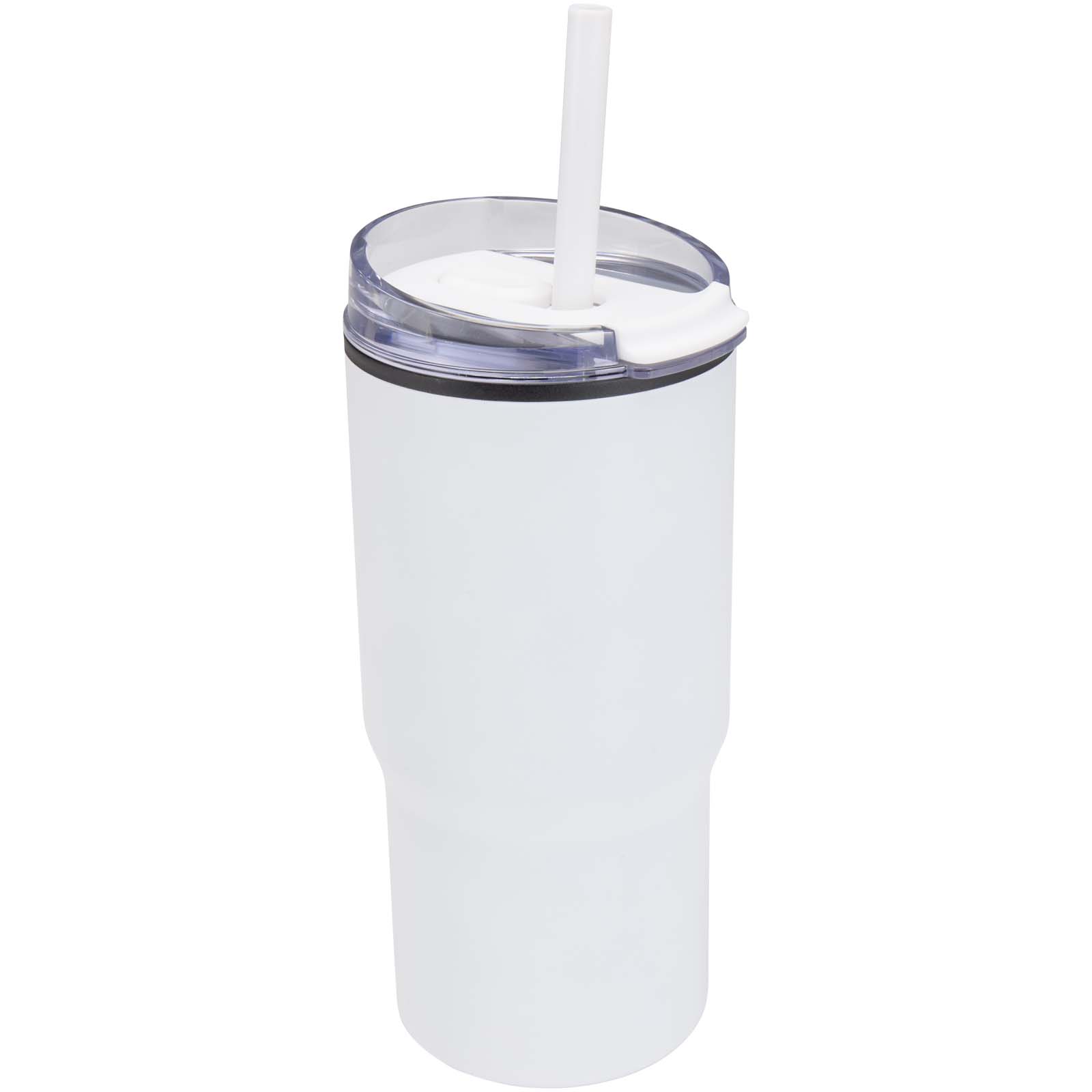 Westin 540 ml RCS Becher aus recyceltem Material, doppelwandig isoliert, mit Trinkhalm weiss