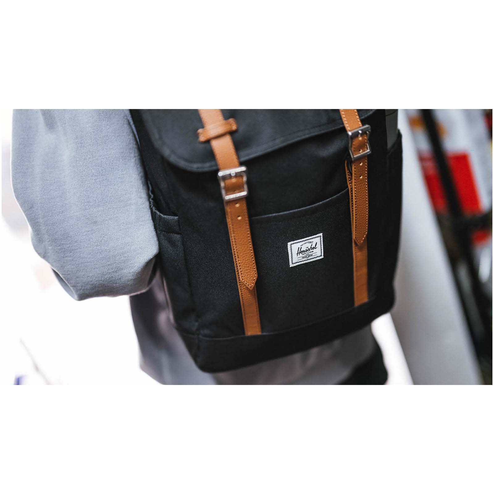 Herschel Retreat™ recycelter Laptop-Rucksack 23 L schwarz